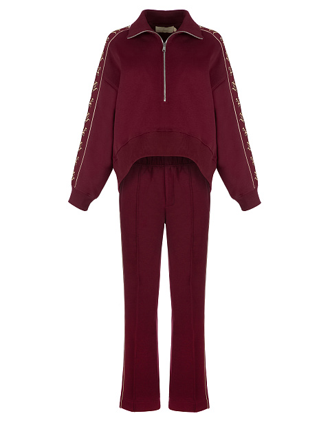 Bordeaux YD Embroidered Jersey Suit, 1