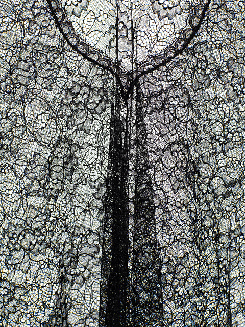 Black lace kimono, 4