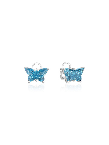 Studs with blue LG diamonds, 1
