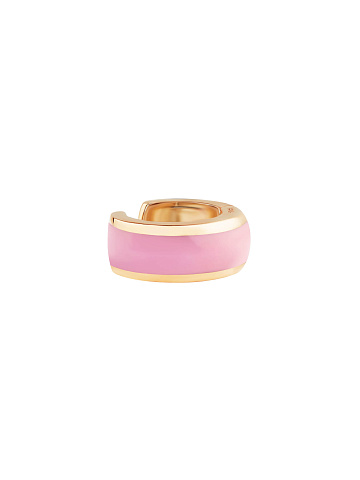 Wide rose gold ear cuff with Sakura enamel, 1