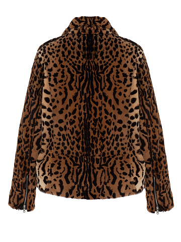 Leopard Kangaroo Fur Jacket, 2