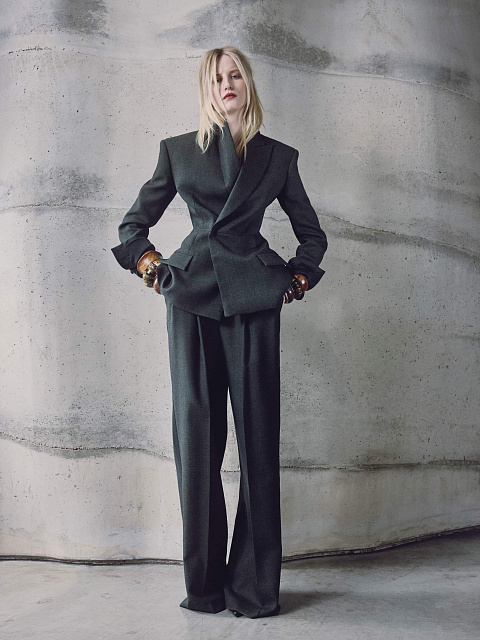 Green palazzo trousers, 2